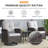 Gaetanino 7-Pieces Outdoor Conversation Set with Swivel Rocking Chairs and Cushions-102507064