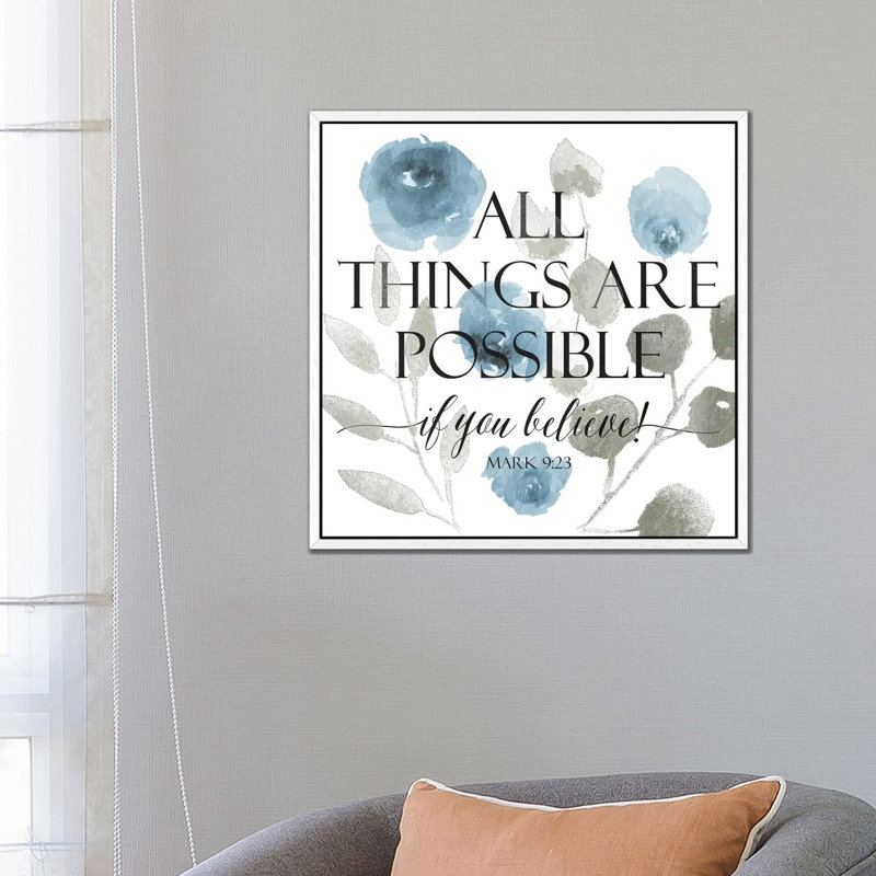 All Things by Mlli Villa - Print on Canvas, 66.04cm H x 66.04cm W x 3.81cm D, White Floater Framed