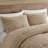 2 PC Chenille Oversized Comforter Set Tan