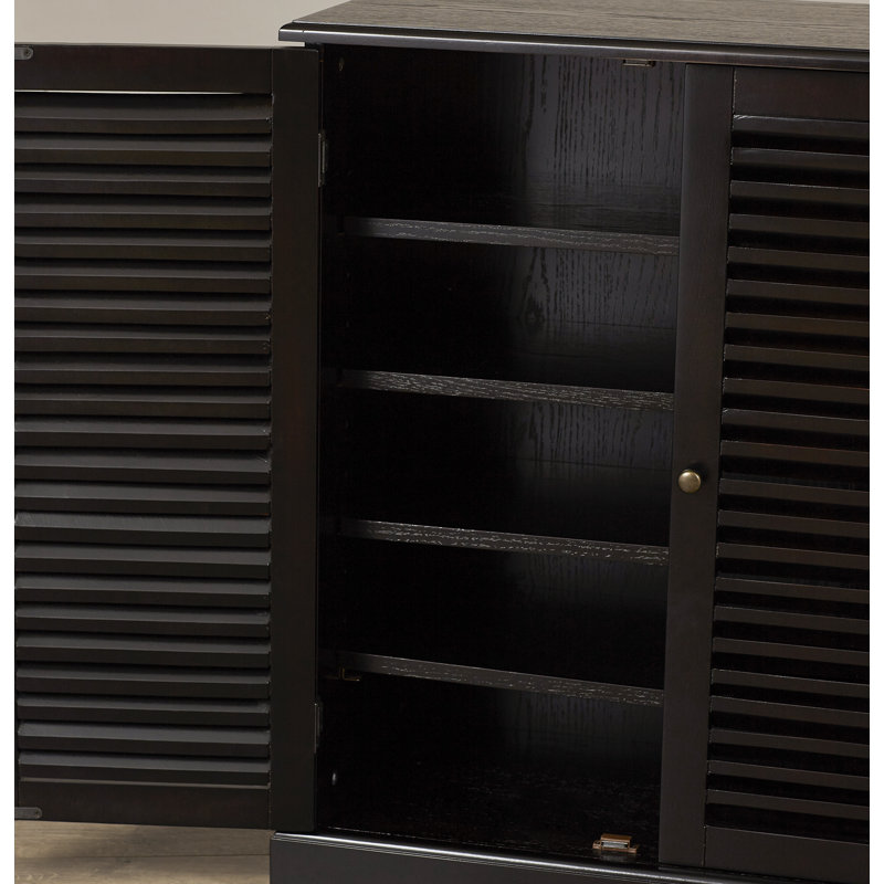 Polton 15 Pair Shoe Storage Cabinet, Espresso