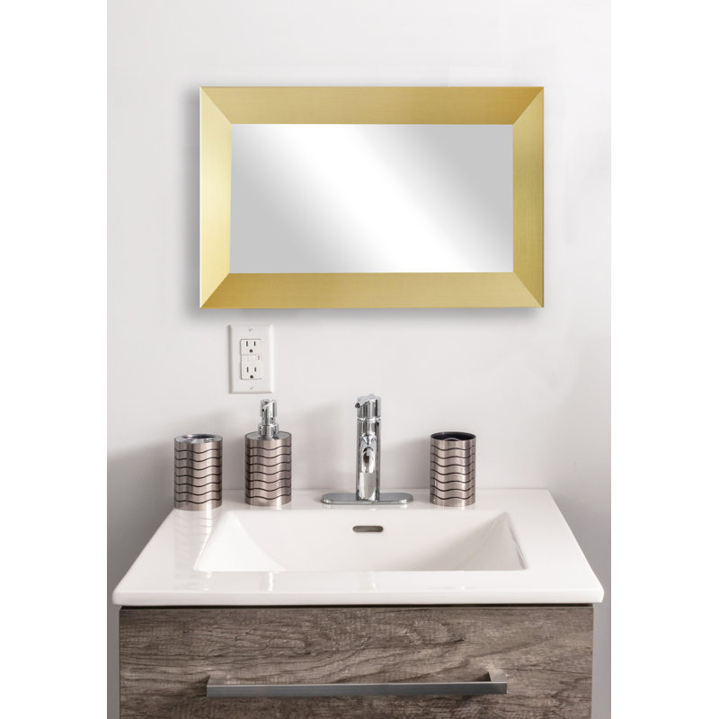 Mirror, 16" x 33", Gold