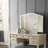 Bedroom Contemporary Vanity Set W Foldable Mirror Stool Drawers  Color-527145439