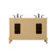 Meuble-lavabo double 54 po beige antique-137891538