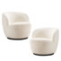 Nen Upholstered Swivel Accent Chairs, Boucle Swivel Barrel Chair, Accent Arm Chairs for Small Space