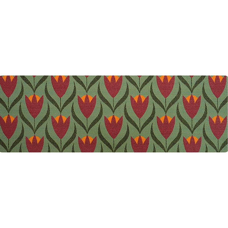 Paillasson Neighburly Buttercups, L 21,75 po x L 72 po, Vert / mauve / orange