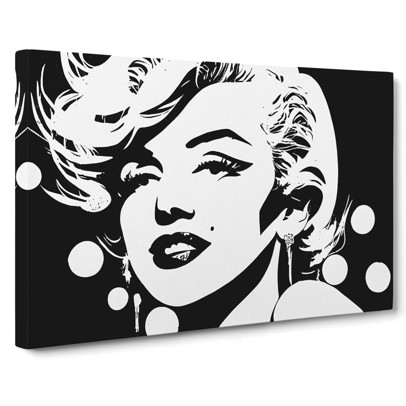 Marilyn Monroe In Monochrome Vol.2 - Wrapped Canvas Print, 50cm H x 76cm W x 3cm D