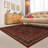 Langley Street Kratz Oriental Floral Burgundy Red Wool Area Rug-1810911856
