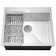 Drop-In 25-in x 22-in Brushed Stainless Steel Single Bowl 1-Hole Kitchen Sink