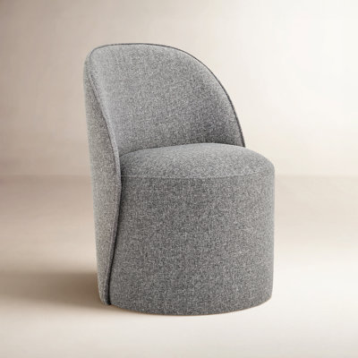 Lola Upholstered Side Chair with Swivel Casters