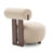Modern Sculptural Accent Chair, Beige-914692022