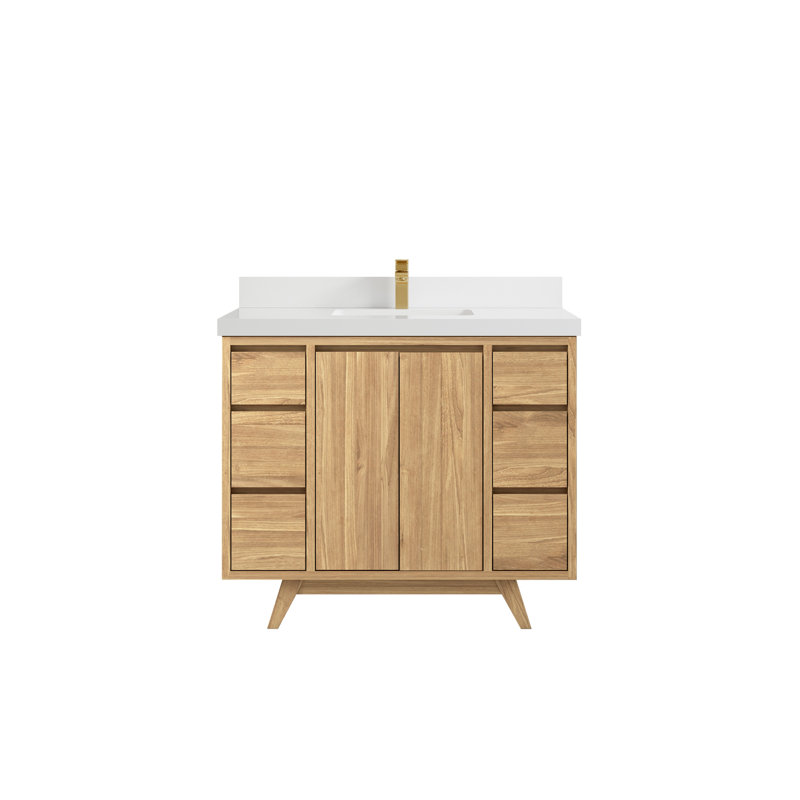 42 po X P 22 po Meuble-lavabo simple en teck D Madison