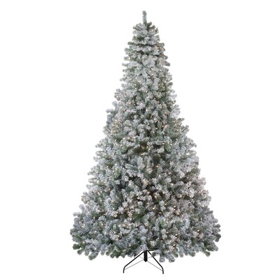 9' Pre-Lit Flocked Winema Pine Artificial Christmas Tree - Clear Lights -  Northlight Seasonal, 32915587