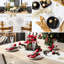 Chemin de table de Noël en or blanc avec flocon de neige