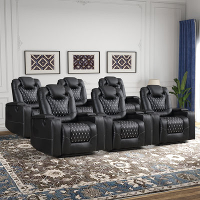 Fauteuil inclinable de 35,25 po en similicuir de luxe avec porte-gobelet