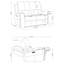 Causeuse inclinable électrique Brickston Triple - gris-122505262