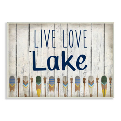 Traduction libre «Live Love Lake» par Kim Allen - impression d'art graphique