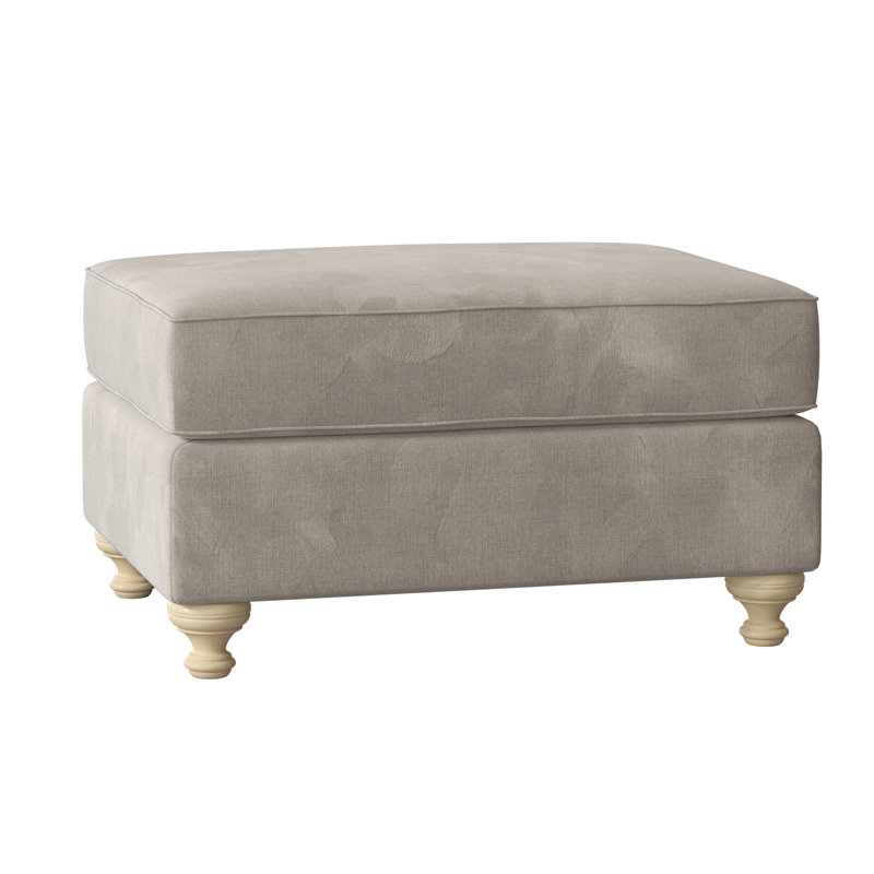Repose-pieds rectangulaire 33 po Duckling, Velours performance beige 10 tweets, Manhattan