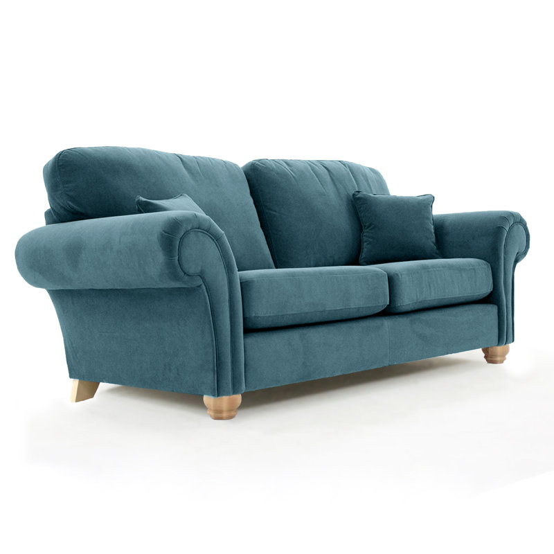 Foreston 2 Seater Velvet Sofa, Petrol