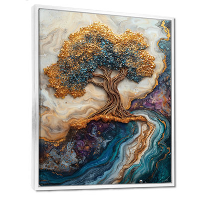 «Monchello Aqua Tree Of Life Into The River Of Existance II», reproduction d'art sur toile
