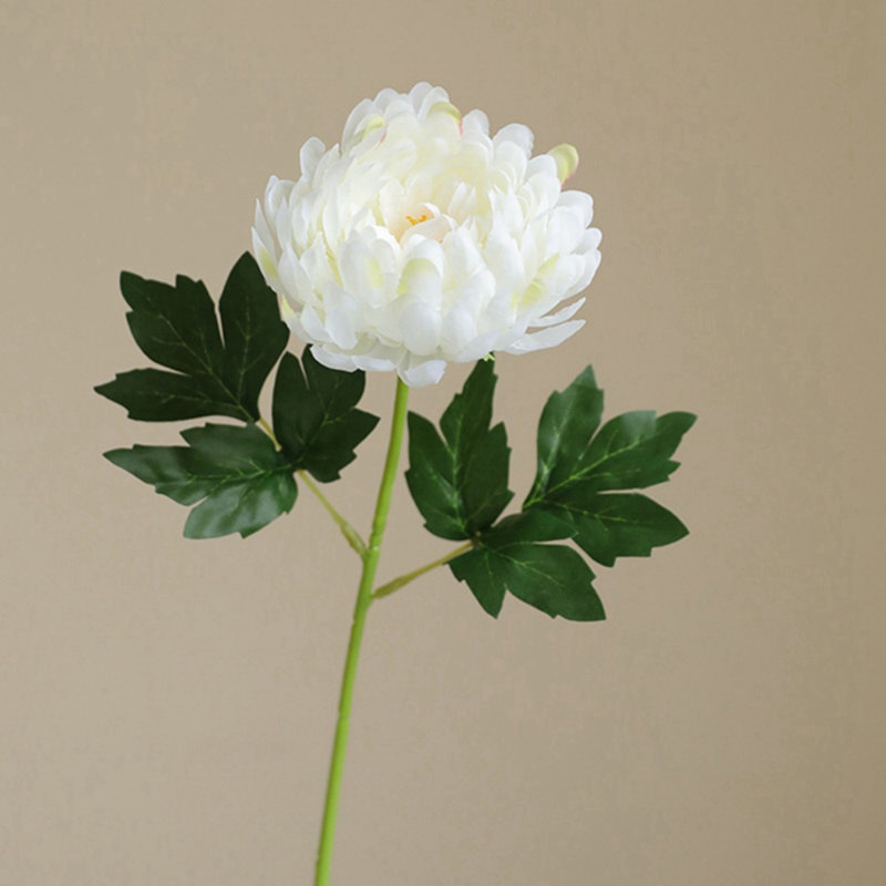 6 pièces de décoration de fleur artificielle marguerite et ananas, Blanc