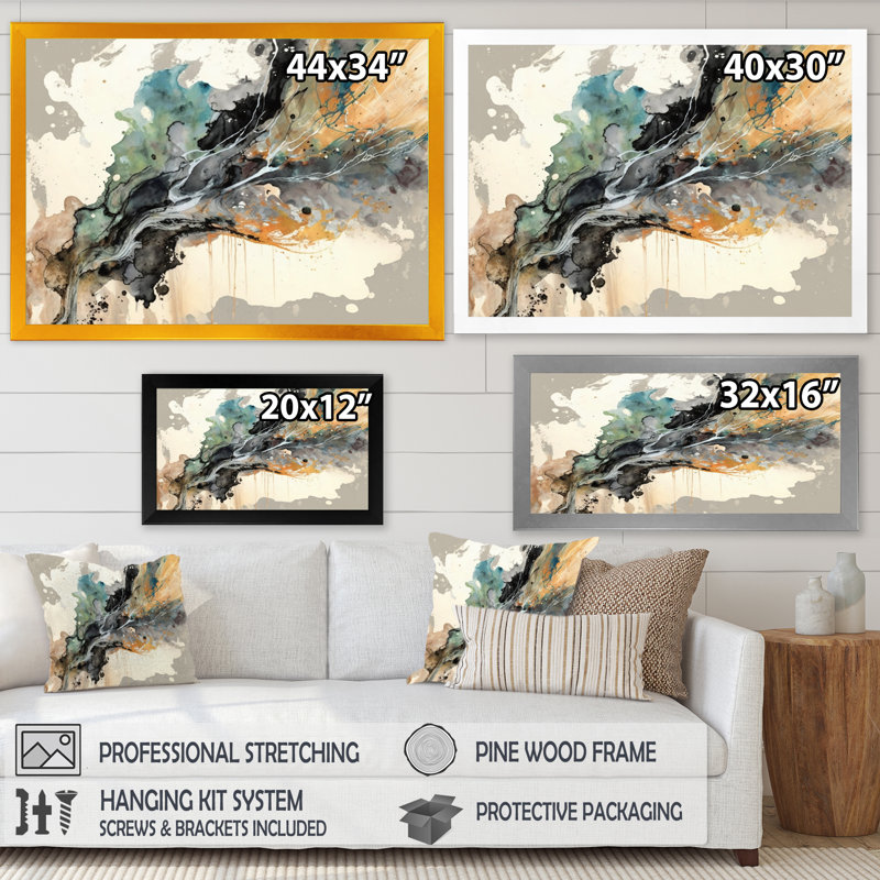 «Jazz Rhythms in Shades of Grey IV», reproduction sur toile, Cadre simple noir, H 12 po x l 20 po x P 1 po