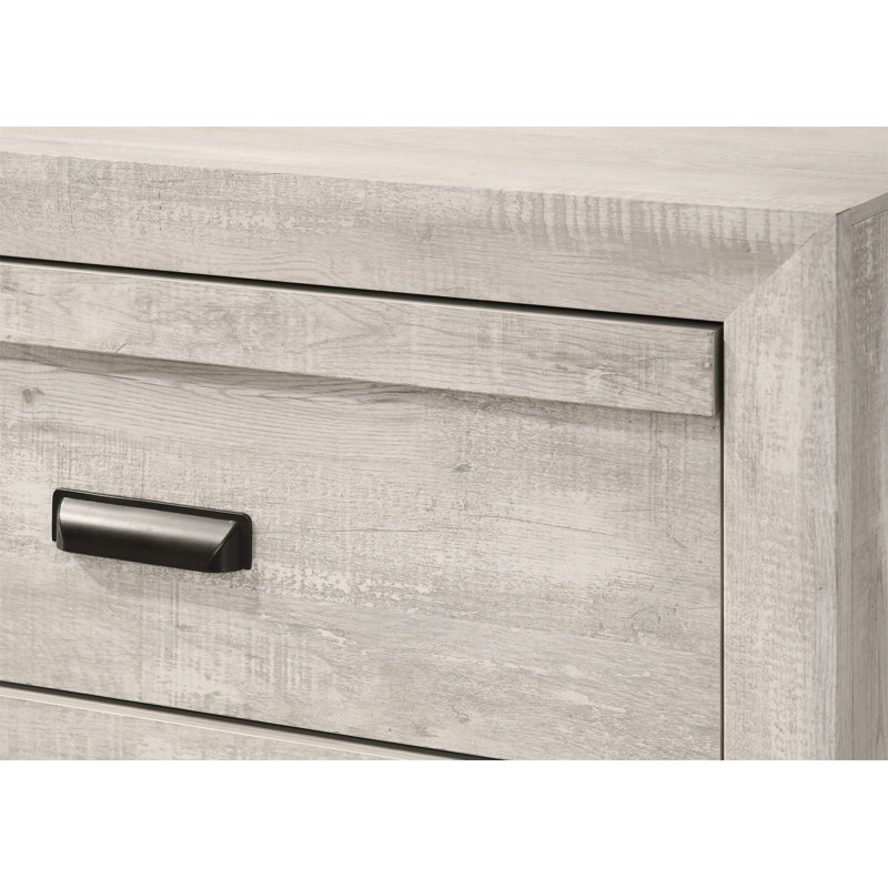 1pièce lit double rustique beige gris