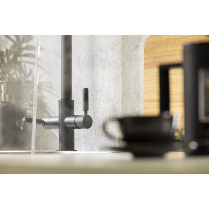 Abode Hemista Slimline 3-in-1 Hot Water Tap, Matt Black