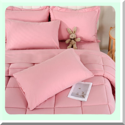 Pink Paradise 7-Piece Queen Bedding Set - All Season Down Alternative Comforter, Flat & Fitted Sheets, 2 Pillow Shams, 2 Pillowcases - Luxurious Bed in a Bag