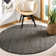 Paucar Natural Fiber Hand Woven Jute/Cotton Solid Color Rug in Charcoal Gray