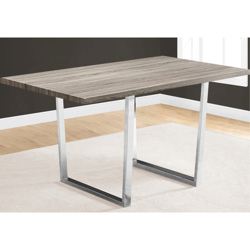 Table de salle à manger contemporaine de 60 po Taupe