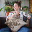 Coussin imprimé animal en cuir de vache-1485477054