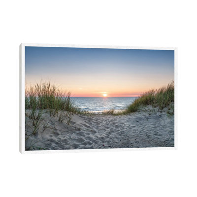 Dune Beach At Sunset by Jan Becke - Print on Canvas