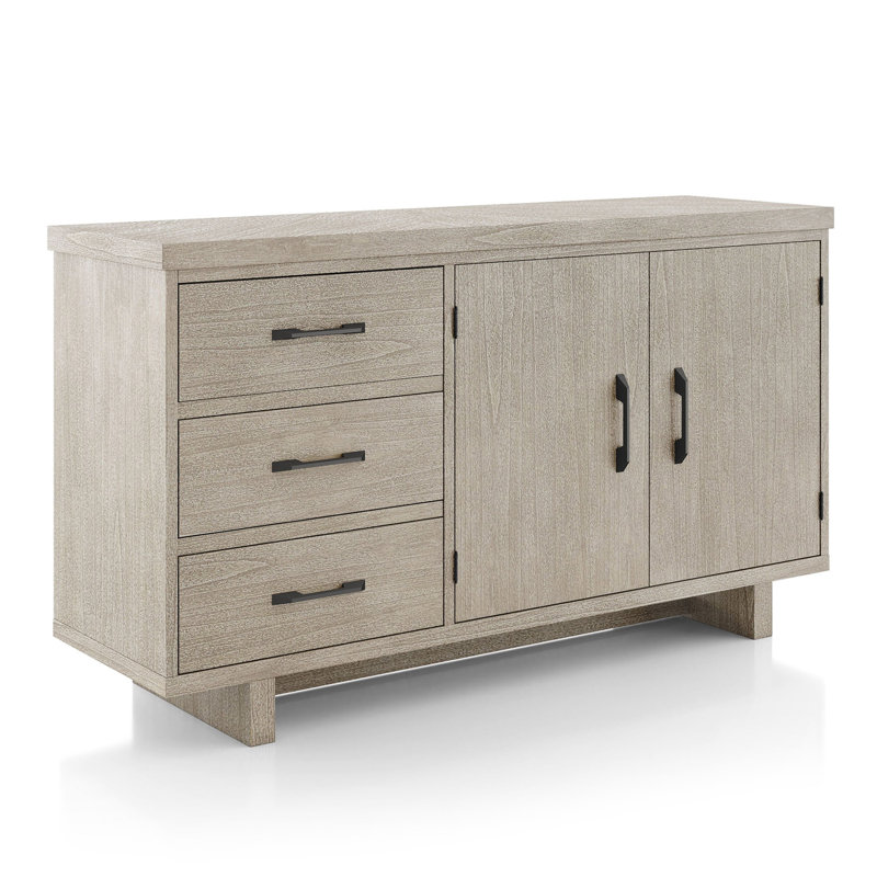 Bartel 60" Solid Wood Server Cabinet with 3 Drawers