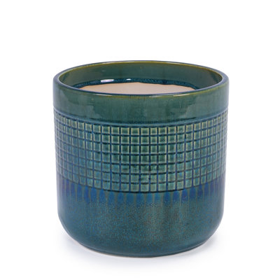 Indoor/Outdoor Modern Ceramic Pot Planter with Drainage Hole Set of 3