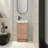 Haefele 16" Single Freestanding Bathroom Vanity with Ceramic Basin Sink Top, Floor Standing Vanity with 1 Door And 1 Adjustable Shelf