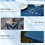 Table de balcon bleue pour patio 15 po - Extrémité carrée d'extérieur pour porche, piscine, table d'appoint d'une capacité de 110 lb