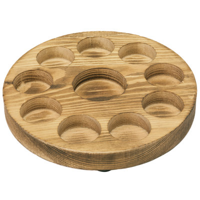 Porte-bouteilles d'huile essentielle en bois massif 10 fentes
