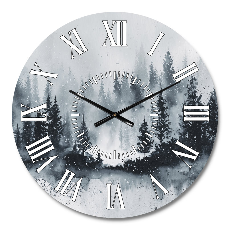 Horloge murale Misty Winter Forest, Petit