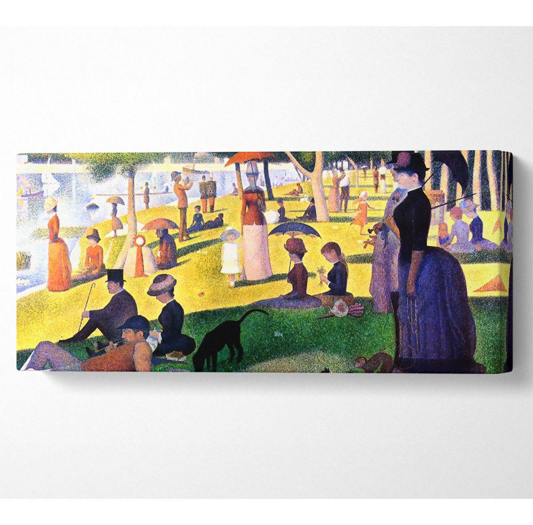 Seurat Sunday At La Grande Jatte - Panorama-Kunstdrucke auf Leinwand - Wrapped Canvas