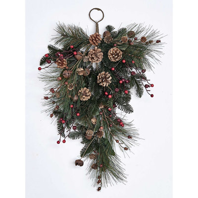 Ornement en forme de jingle en forme de pomme de pin 27" pin berry