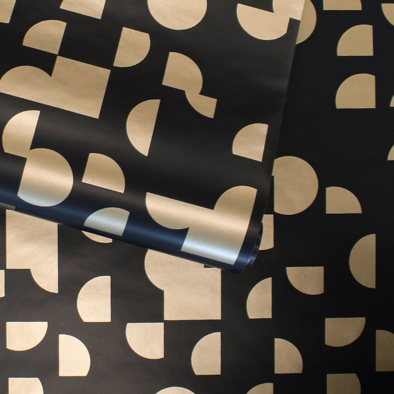 Papier peint adhésif Mod Geo, Noir