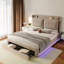 Cheveyo Upholstered Ottoman Bed With 2-in-1 Storage Drawers-935121921-934522808