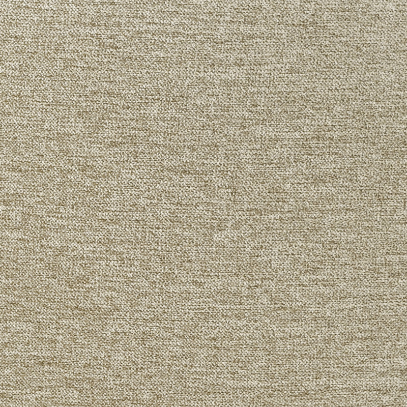 Round Cocktail Ottoman with Storage, Solid Khaki Chenille