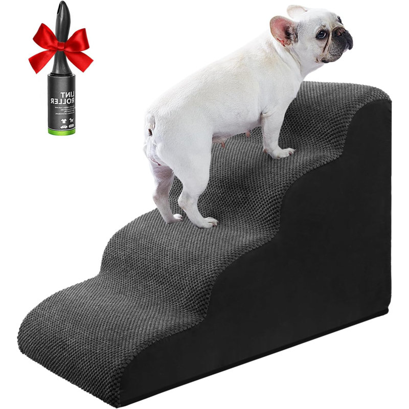 Escalier pour animal 4 marches Emyri, Gris