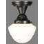 Plafonnier semi-encastré 7 po 1-light scolaire simple
