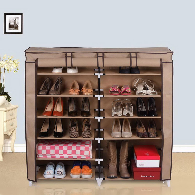 36 Pair Shoe Storage Cabinet, Brown
