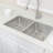 Chef's Series 33'' L Double Bowl Stainless Steel Kitchen Sink