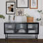 Meuble télé avec armoire de rangement fermée-106889190-106889192