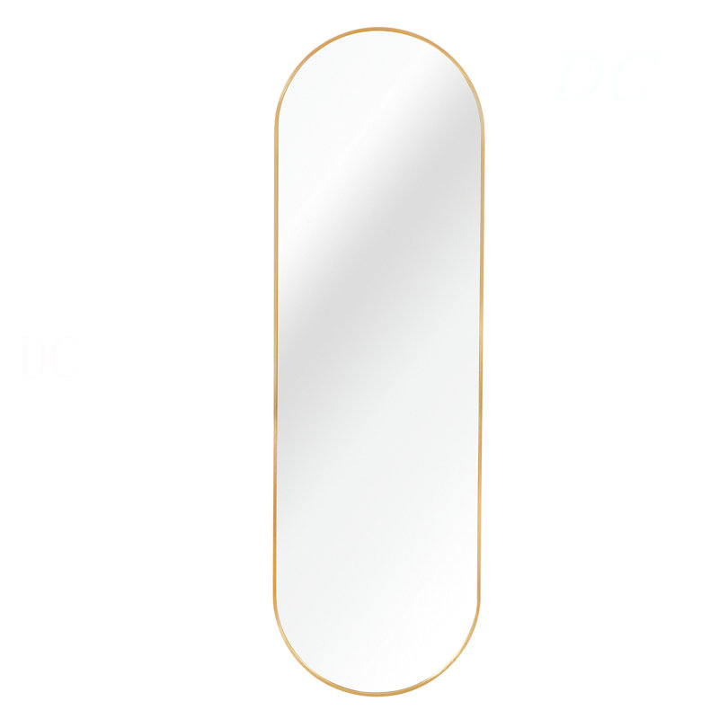63 po x 20 po en forme de pilule, miroir pleine longueur ou miroir de salle de bain, Doré