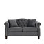 Canapé Chesterfield 57 po en velours gris pour le salon-184477739